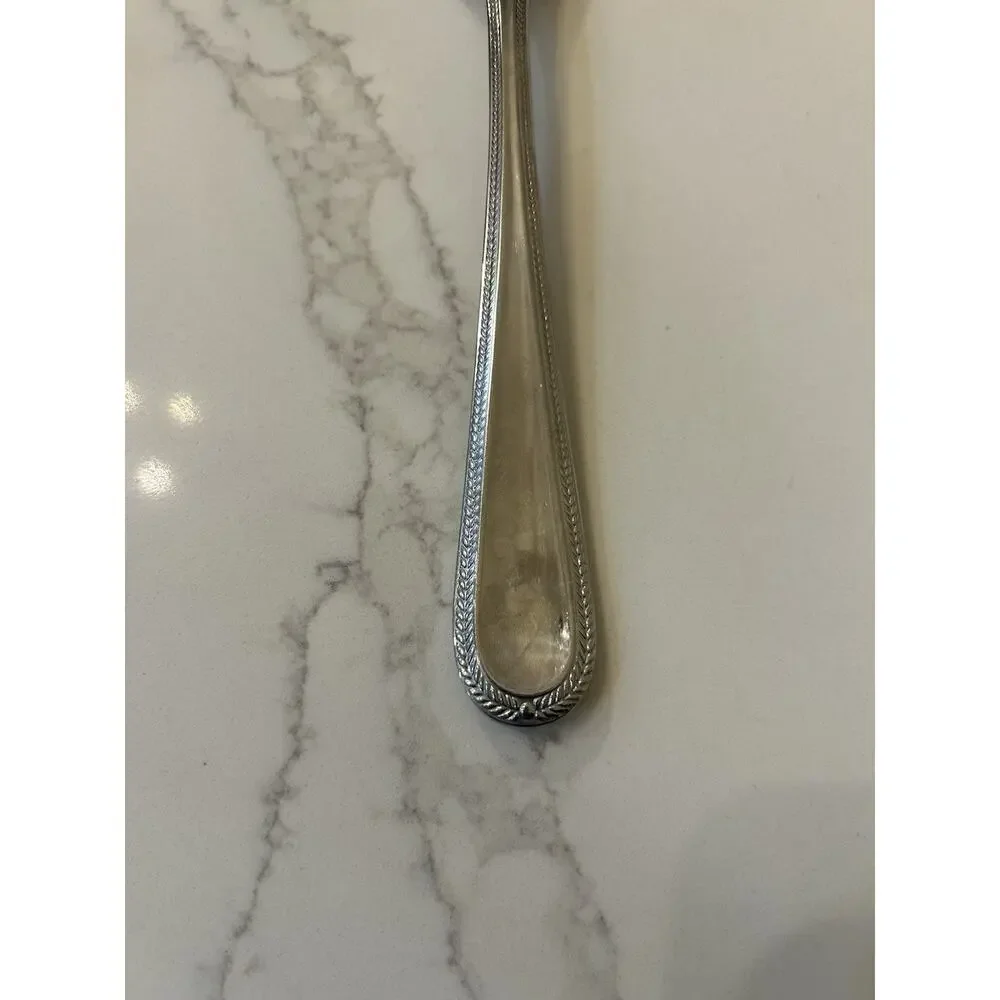 Gorham BRAID Laurel‎ Outline Serving Meat Fork Glossy 18/10 Stainless Flatware
